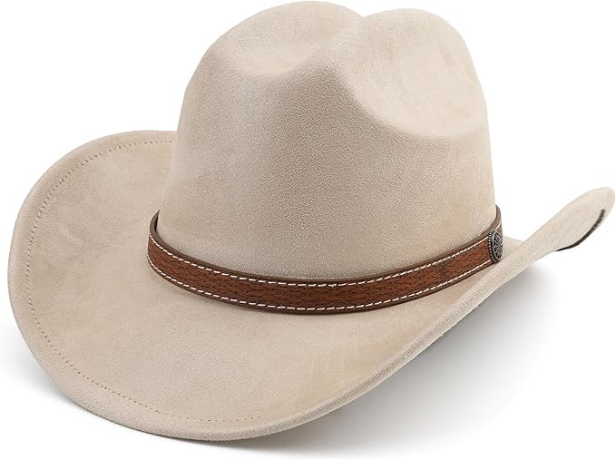 Western Cowboy Hat for Women Men Small Short Wide Brim Beach Cowgirls Cattleman Cowboys Hats