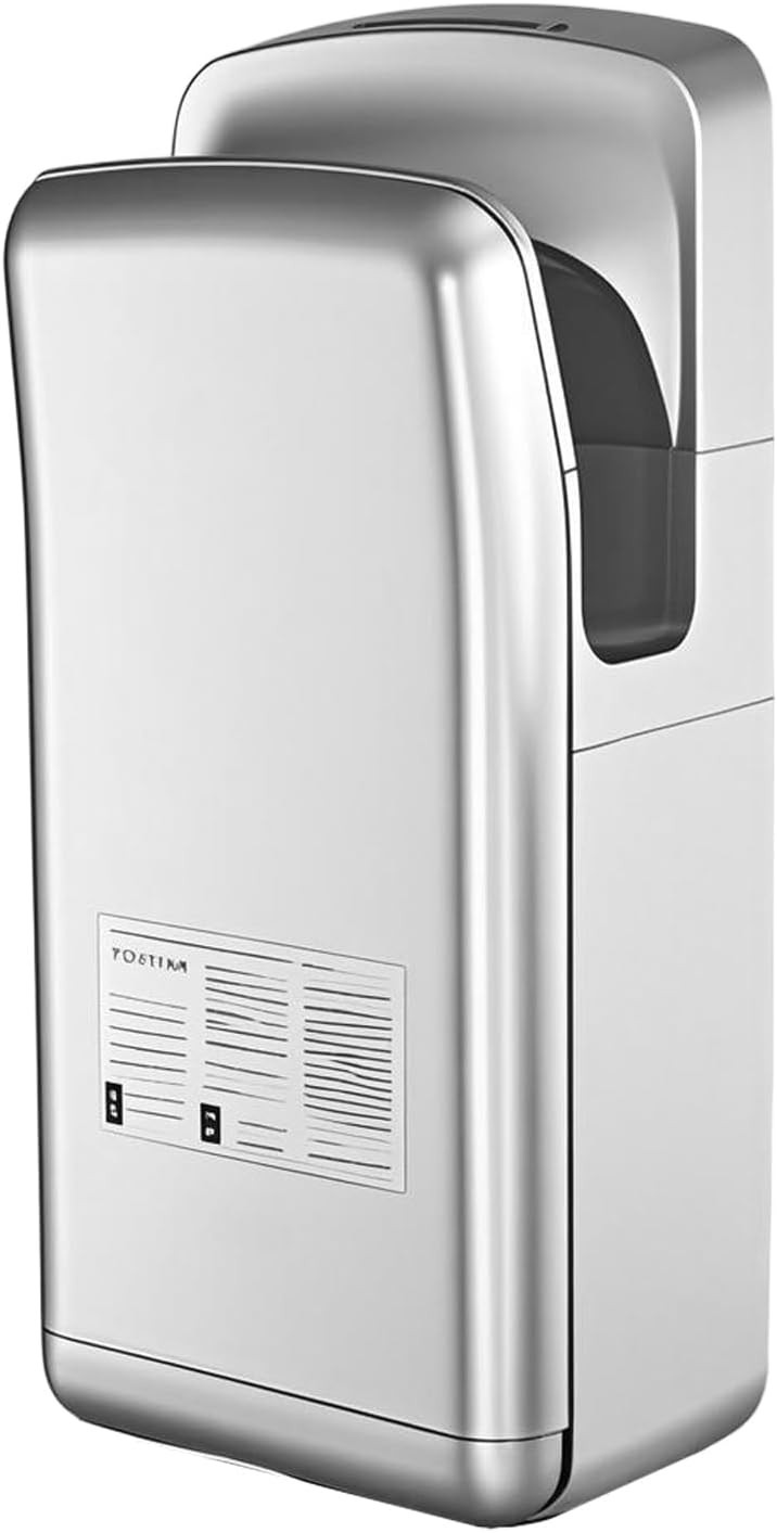 Vertical Premium Commercial Hand Dryer for Bathrooms - High Speed 1850W Jet Air Dryer with Adjustable Air Velocity & HEPA Filter - Electric Hand Dryer for Commercial Use (Silver)