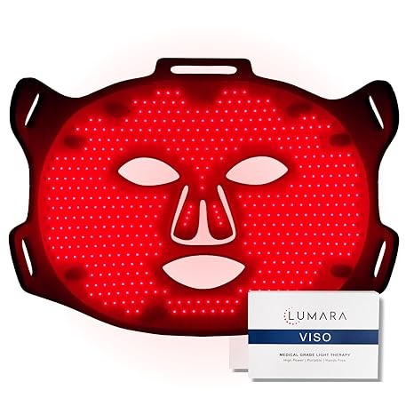 LUMARA VISO Red Light Therapy for Face - 470 LEDs with Uniform Coverage - Facial Skin Care Device for Skin Rejuvenation